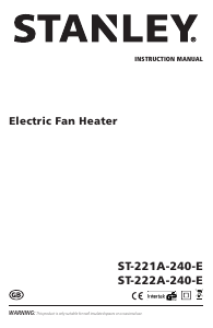 Mode d’emploi Stanley ST-222A-240-E Chauffage