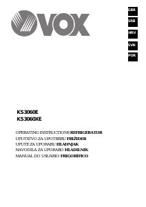 Bruksanvisning Vox KS3060XE Kylskåp