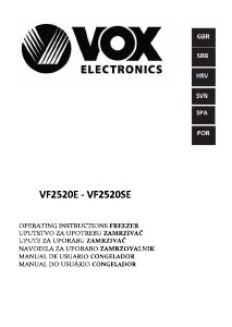 Priručnik Vox VF2520E Zamrzivač