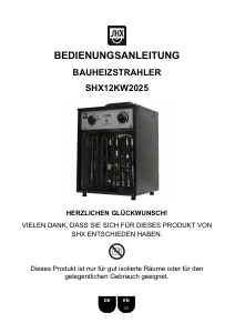 Bedienungsanleitung SHX SHX12KW2025 Heizgerät