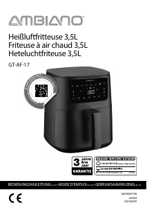 Handleiding Ambiano GT-AF-17 Friteuse