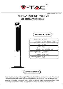 Handleiding V-TAC VT-5536 Ventilator