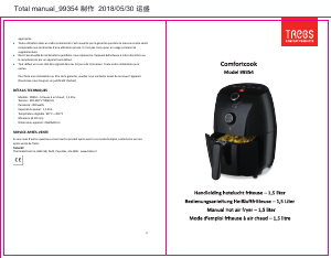 Bruksanvisning Trebs 99354 Comfortcook Fritös