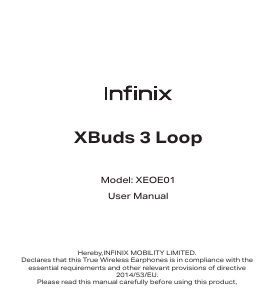Instrukcja Infinix XEOE01 XBuds 3 Loop Słuchawki