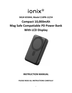 Manual Ionix C10PB-12/24 Portable Charger