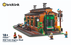 Manual Lego set 910033 BrickLink Designer Program Old train engine shed