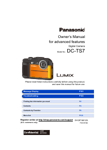 Manual Panasonic DC-TS7 Lumix Digital Camera