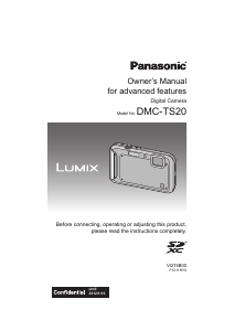 Manual Panasonic DMC-TS20 Lumix Digital Camera
