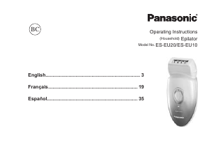 Manual de uso Panasonic ES-EU20P Depiladora