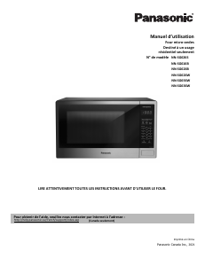 Mode d’emploi Panasonic NN-SG626W Micro-onde