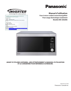 Mode d’emploi Panasonic NN-SC66NSC Micro-onde