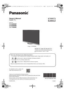 Manual de uso Panasonic TV-77Z95BP Televisor de OLED