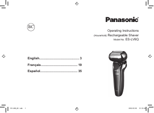 Manual de uso Panasonic ES-LV6QS Afeitadora