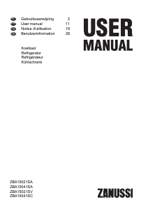 Manual Zanussi ZBA15021SV Refrigerator