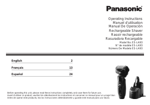 Manual de uso Panasonic ES-LA93K Afeitadora