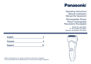 Manual de uso Panasonic ES-GA21S Afeitadora