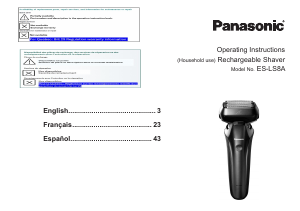 Manual de uso Panasonic ES-LS8A Afeitadora