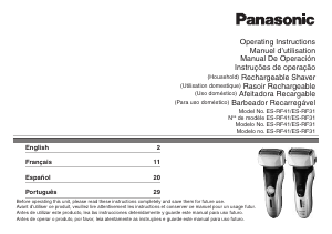 Manual de uso Panasonic ES-RF31S Afeitadora