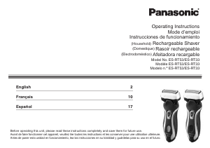 Manual de uso Panasonic ES-RT53S Afeitadora