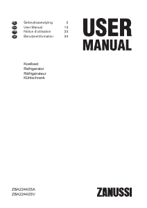 Manual Zanussi ZBA22442SA Refrigerator