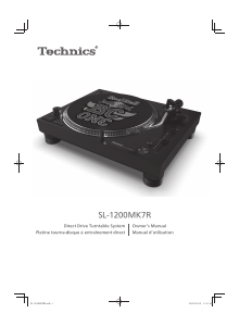 Bruksanvisning Technics SL-1200MK7R Skivspelare