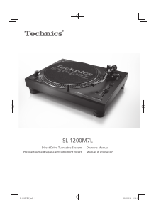 Bruksanvisning Technics SL-1200M7L Skivspelare