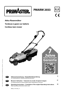 Bruksanvisning Primaster PMARM 2033 Gräsklippare