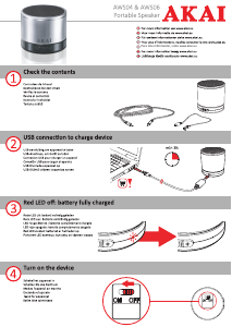 Manual de uso Akai AWS04 Altavoz
