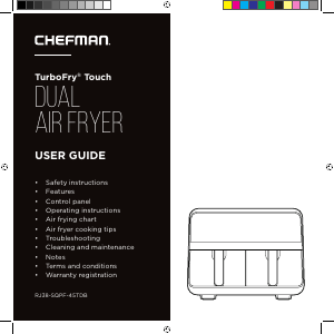 Handleiding Chefman RJ38-SQPF-45TDB TurboFry Touch Friteuse