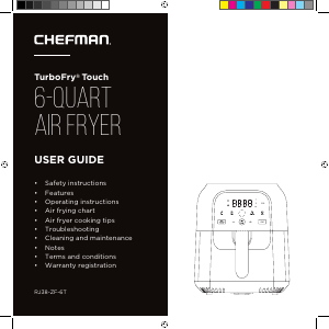 Handleiding Chefman RJ38-6T-BLACK TurboFry Touch Friteuse