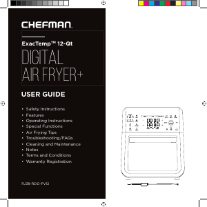Handleiding Chefman RJ38-RDO-V12 ExacTemp Friteuse