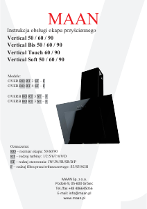 Instrukcja MAAN Vertical Touch 90 Okap kuchenny