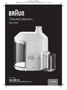 Priročnik Braun SJ 3000 WH TributeCollection Sokovnik