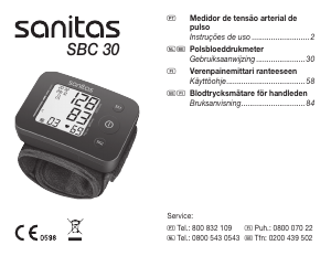 Bruksanvisning Sanitas SBC 30 Blodtrycksmätare