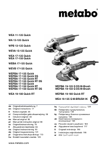Manual Metabo WEBA 17-125 Quick Rebarbadora