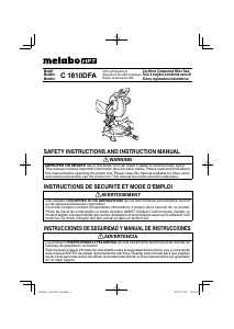 Manual de uso Metabo C 1810DFA Sierra de inglete