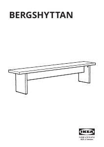 Руководство IKEA BERGSHYTTAN Скамья