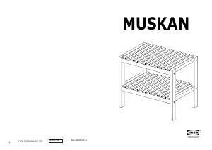 Руководство IKEA MUSKAN Скамья