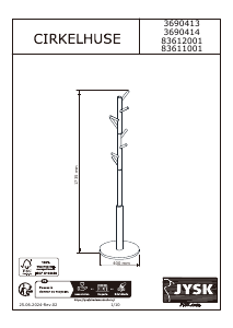 Manual de uso JYSK Cirkelhuse Perchero