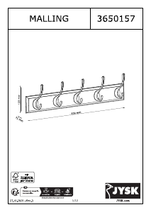 Manuale JYSK Malling Appendiabiti