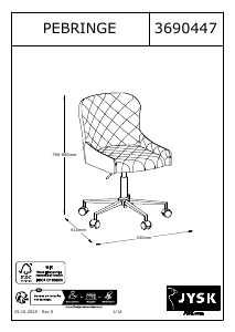 Manual JYSK Pebringe Scaun de birou