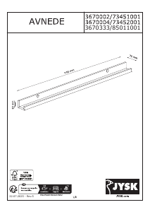 Посібник JYSK Avnede (1150mm) Полиця