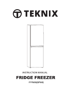 Handleiding Teknix FFPH1825PW/E Koel-vries combinatie