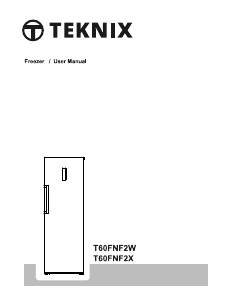 Handleiding Teknix T60FNF2X Vriezer