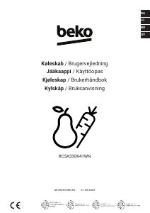 Bruksanvisning BEKO RCSA330K41WN Kyl-frys