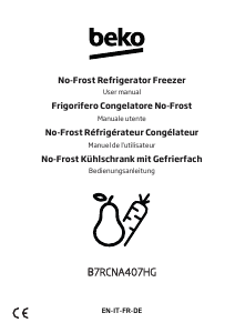 Bruksanvisning BEKO B7RCNA407HG Kyl-frys