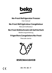 Bruksanvisning BEKO B5RCNA416HXB Kyl-frys