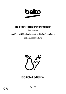Bruksanvisning BEKO B5RCNA346HW Kyl-frys