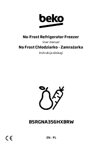 Bruksanvisning BEKO B5RGNA356HXBRW Kyl-frys