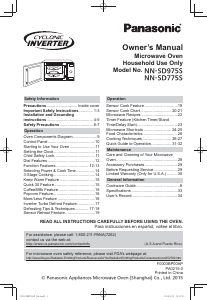 Handleiding Panasonic NN-SD975S 